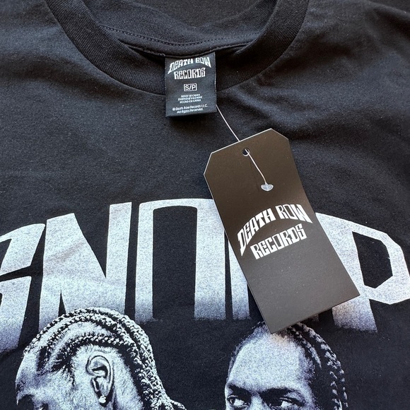 NWT Death Row Records Snoop Dogg Portrait Tee in Black - Picture 3 of 4